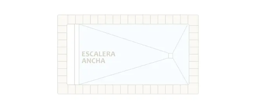 Plano Escalera Ancha